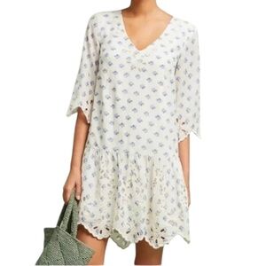 Meadow‎ Rue by Anthropologie Eyelet Floral Tunic Dress (XS)